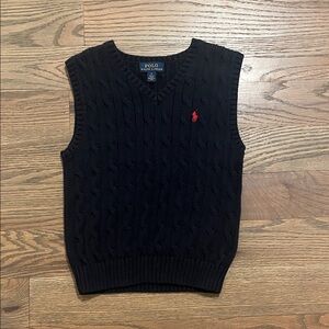 Polo Ralph Lauren boys cable knit vest size 5 EUC